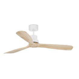 Faro LANTAU L Ventilador blanco/pino DC SMART