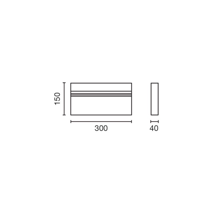 Faro BLIT 300 Aplique blanco 33W 2700K CRI90