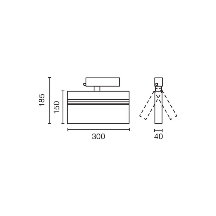 Faro BLIT 300 Proyector carril blanco 33W 4000K CRI90 DALI