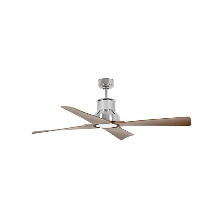 Ventiladores de Techo Faro WINCHE Ø130 DC CROMO 4 PALAS MADERA