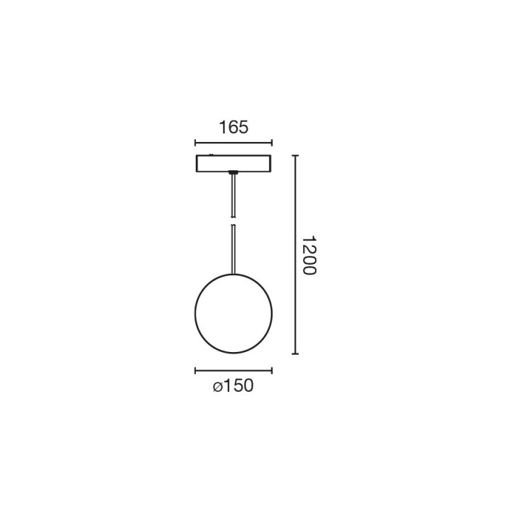 Faro NESO UNIK colgante 2700K negro Casambi