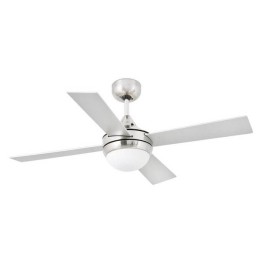 Ventiladores de Techo con luz Faro MINI ICARIA Ø106 NIQUEL MATE 2XE14 20W 4 PALAS