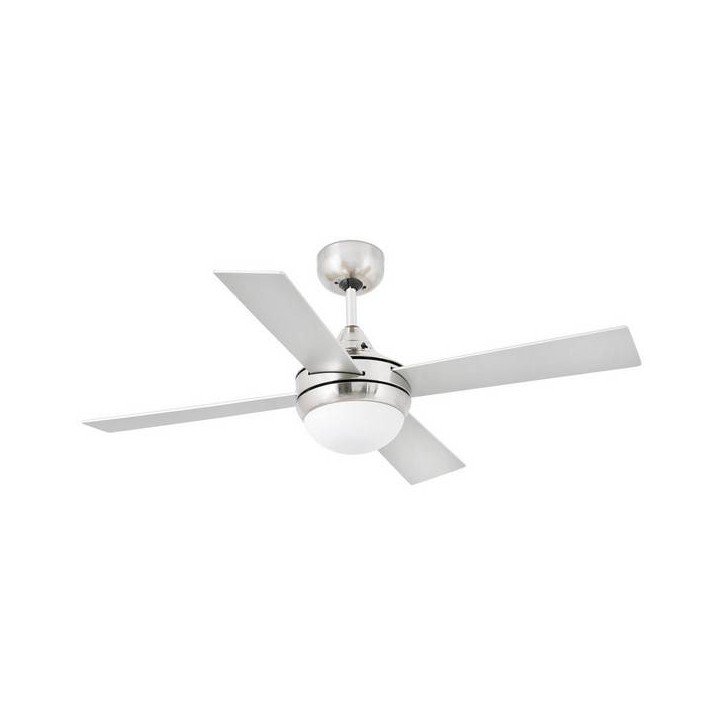 Ventiladores de Techo con luz Faro MINI ICARIA Ø106 NIQUEL MATE 2XE14 20W 4 PALAS
