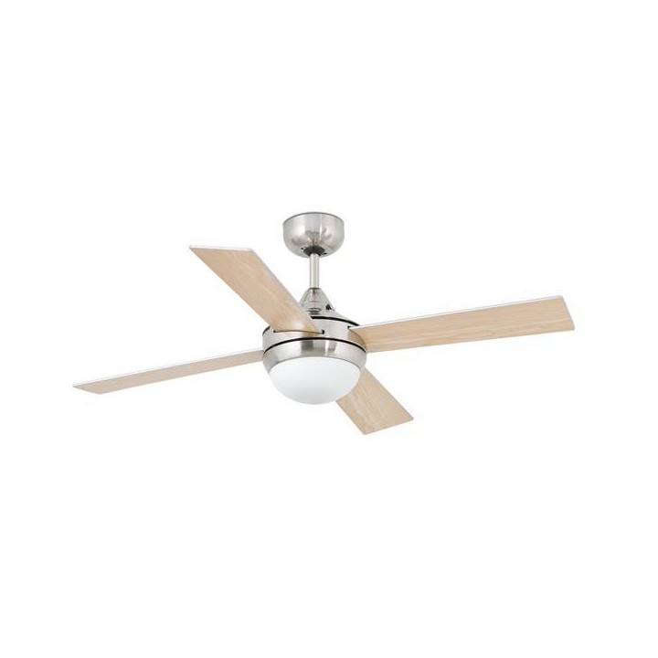 Ventiladores de Techo con luz Faro MINI ICARIA Ø106 NIQUEL MATE 2XE14 20W 4 PALAS