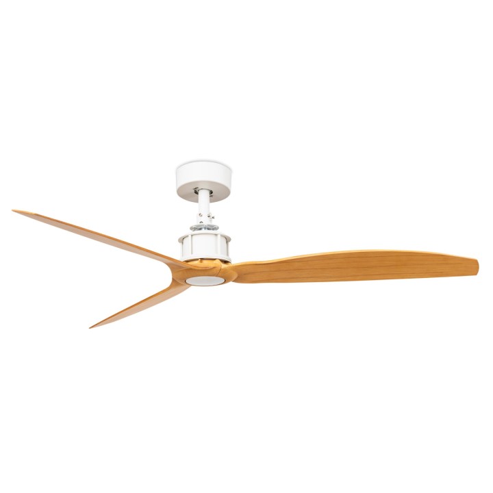 Faro JUST FAN M Ventilador blanco/madera clara DC SMART Faro 32110WP