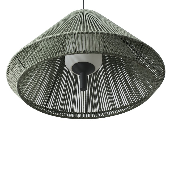 Faro SAIGON OUT C70 Lámpara colgante verde oliva cone cap
