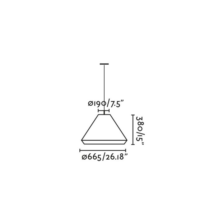 Faro SAIGON OUT C70 Lámpara colgante ocre cone cap