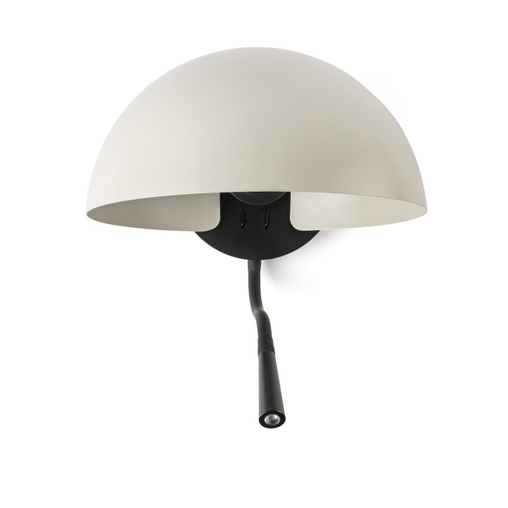 Faro DOMINICA Lámpara aplique beige con lector