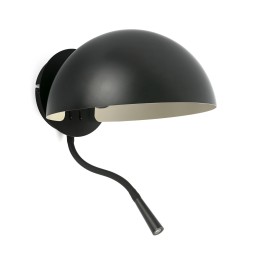 Faro DOMINICA Lámpara aplique negro con lector Faro 20032-123