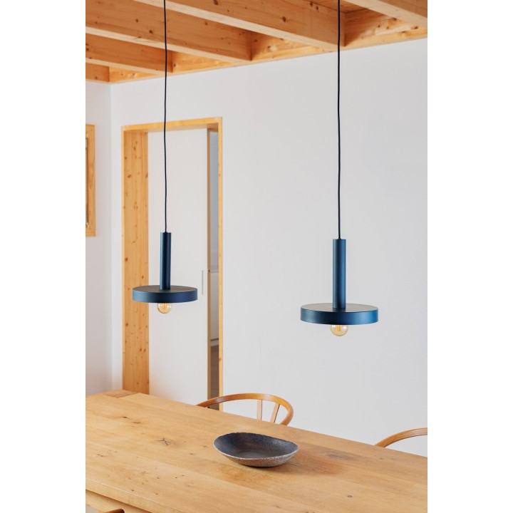 Faro WHIZZ Colgante oro satinado y azul