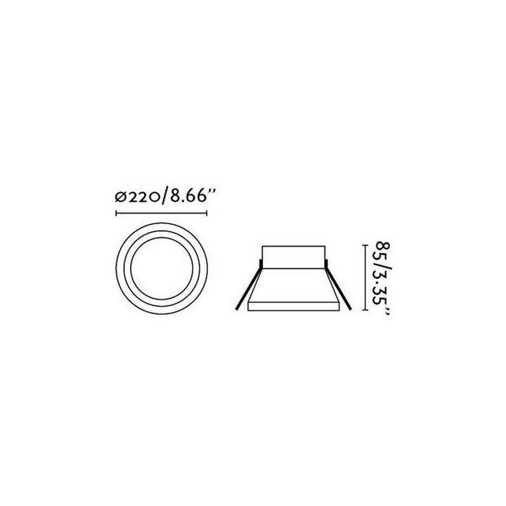 Lámparas empotrables Faro SON-2 EMPOTRABLE BLANCO LED 24W 2700K