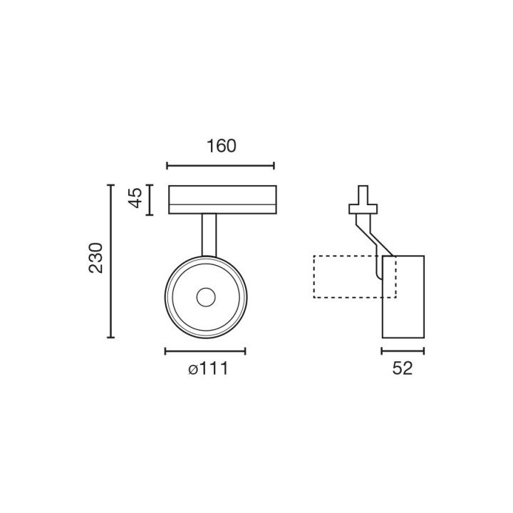 Faro TARGET Proyector negro 28W leaf 15°