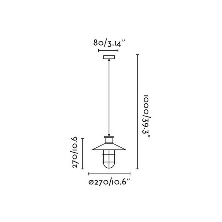Lámparas Colgantes Faro MARINA COLGANTE NEGRO 1XE27 20W