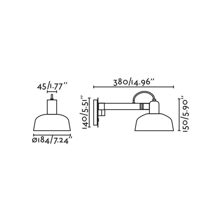 Faro TATAWIN Lámpara aplique brazo de pared blanco