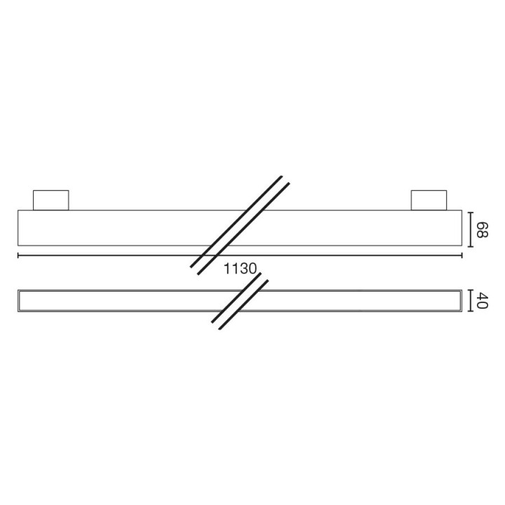Faro VIA EVO TRACK 1130 superficie blanco 16W UGR19 4000K 80°