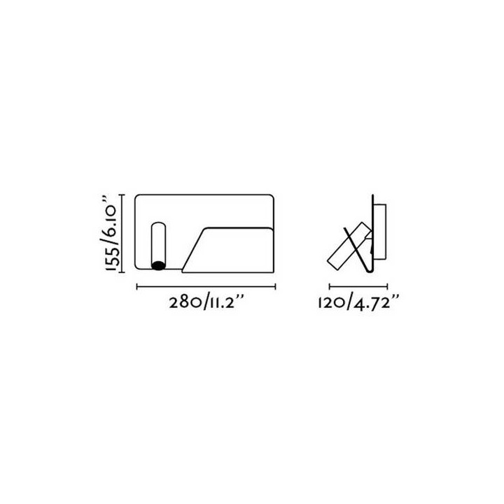 Apliques Faro SUAU APLIQUE DERECHA BLANCO USB LED 3W 3000K