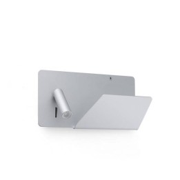 Apliques Faro SUAU APLIQUE DERECHA GRIS PLATA USB LED 3W 3000K