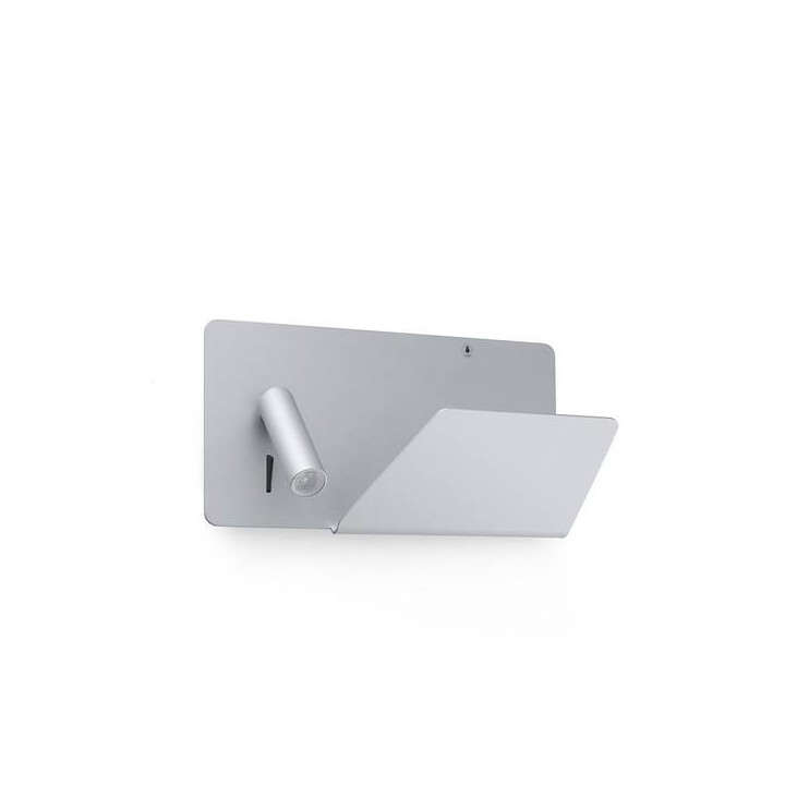Apliques Faro SUAU APLIQUE DERECHA GRIS PLATA USB LED 3W 3000K