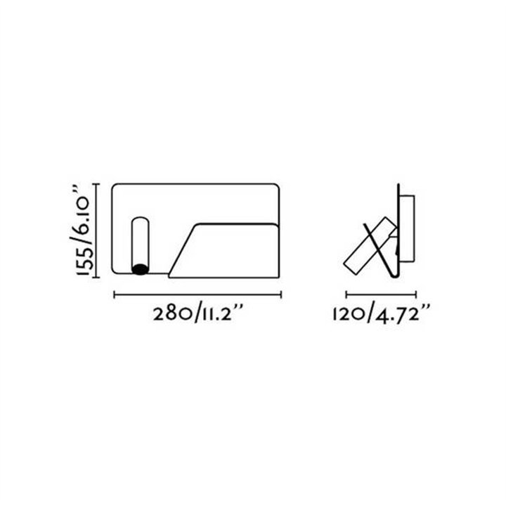 Apliques Faro SUAU APLIQUE DERECHA GRIS PLATA USB LED 3W 3000K