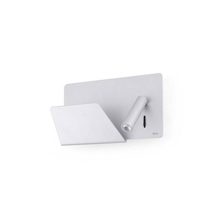 Apliques Faro SUAU APLIQUE IZQ. GRIS PLATA USB LED 3W 3000K