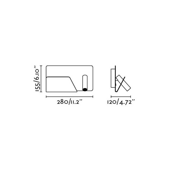 Apliques Faro SUAU APLIQUE IZQ. GRIS PLATA USB LED 3W 3000K
