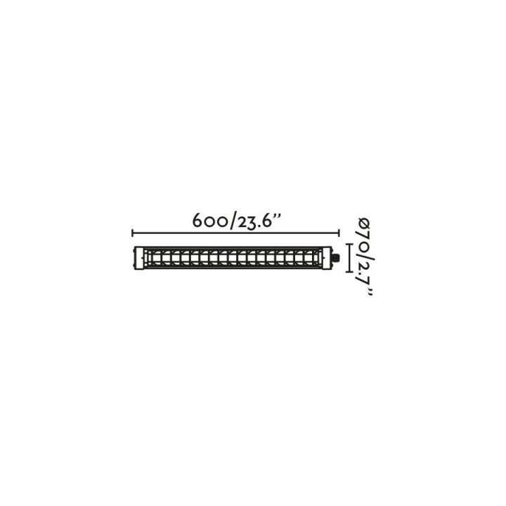 Faro SCUBA LOUVER 600 Lámpara aplique negro 20W