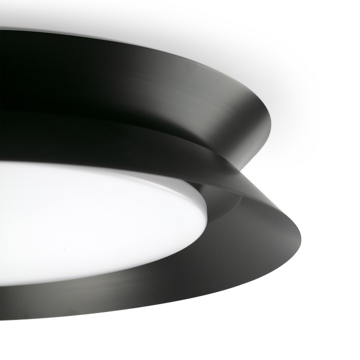 Faro TENDER Lámpara plafón negra 2700K