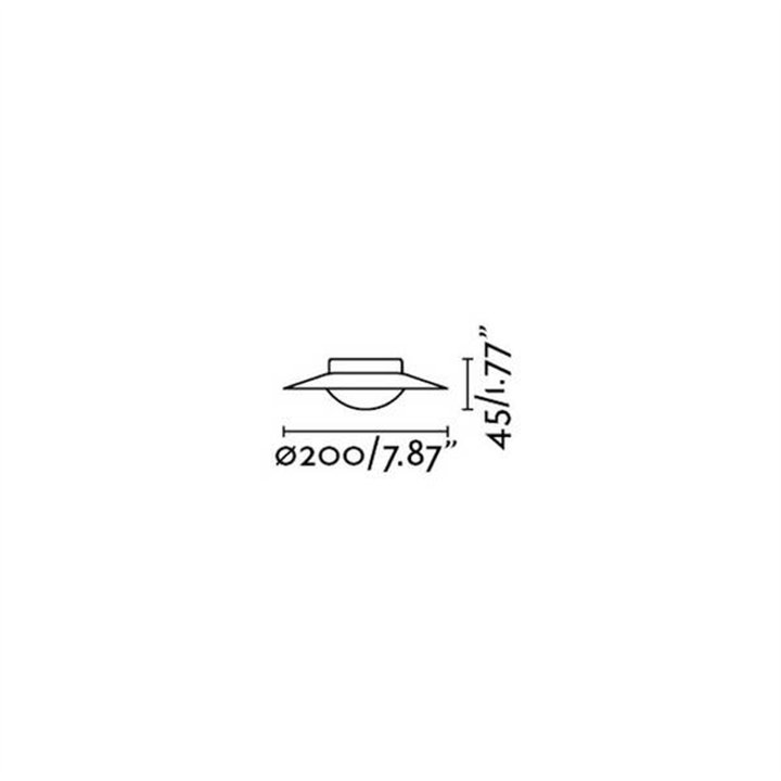 Plafones Faro SIDE PLAFON Ø200 BLANCO/NIQUEL MATE G9  28W