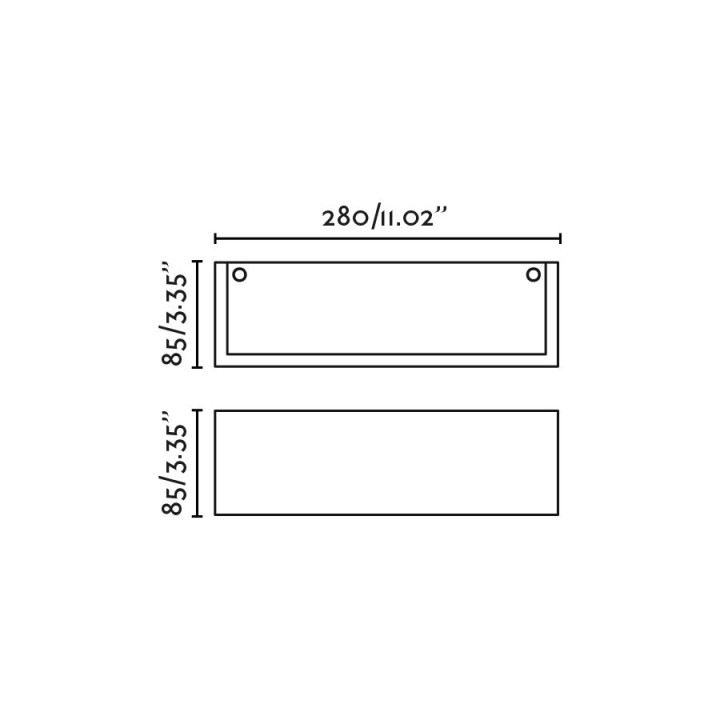Faro MILO 280 Lámpara aplique blanco