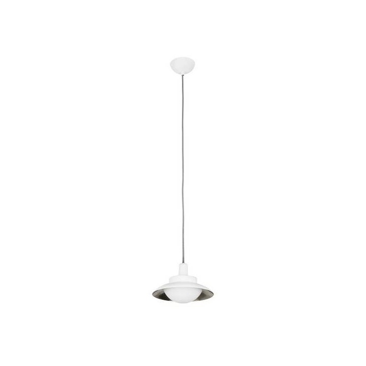 Lámparas Colgantes Faro SIDE COLGANTE Ø200 BLANCO/NIQUEL MATE G9  28W