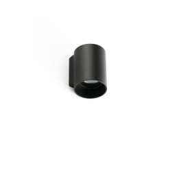 Faro KOV 1L Lámpara aplique redondo negro 2700K 34° Faro 71790-223