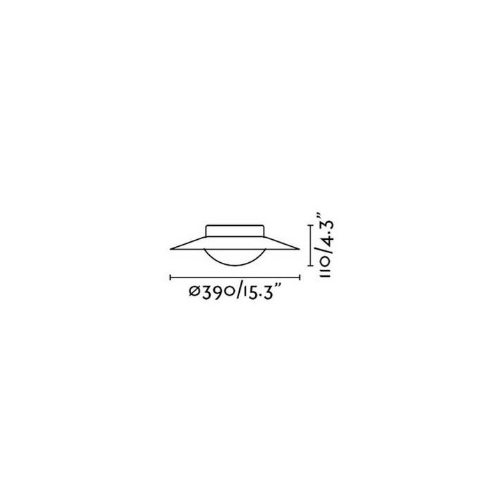 Plafones Faro SIDE PLAFON Ø390 NEGRO/ORO SATINADO LED 15W 3000K