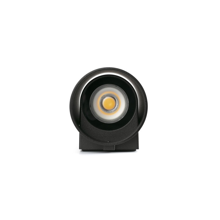 Faro KOV 2L Lámpara aplique redondo negro 3000K 34°/34°