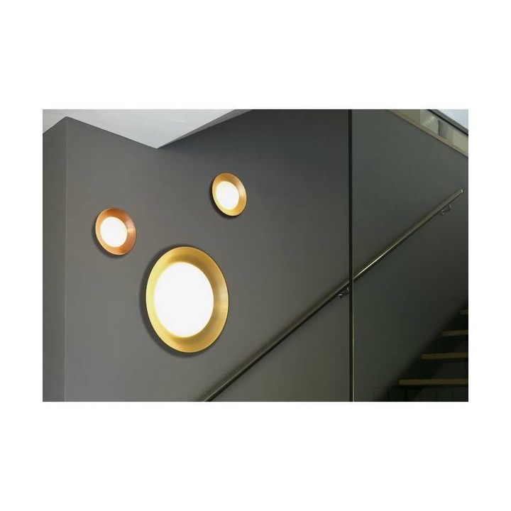 Plafones Faro SIDE PLAFON Ø450 NEGRO/ORO SATINADO LED 20W 3000K