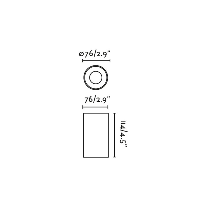 Faro PUK 76 Plafón blanco 15° 2700K