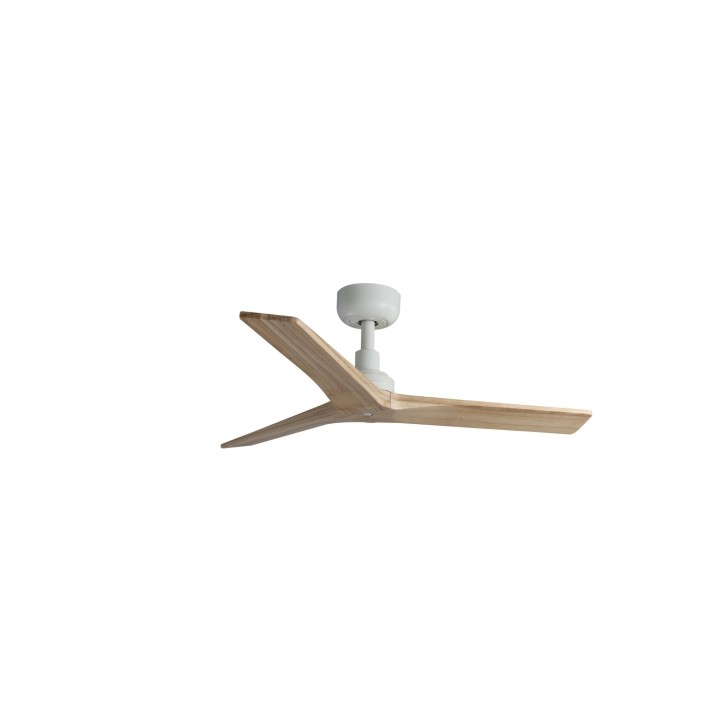 Faro KLIM S Ventilador blanco/madera roble DC SMART Faro 34281WP