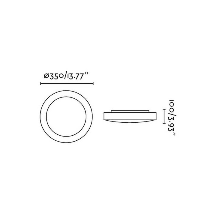 Lámparas de Baño Faro LOGOS-2 PLAFON BLANCO 2 x E27 20W D350MM