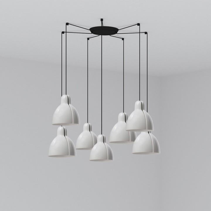 Faro VENICE 200 7L lámpara colgante blanca Faro 64255-124-7L