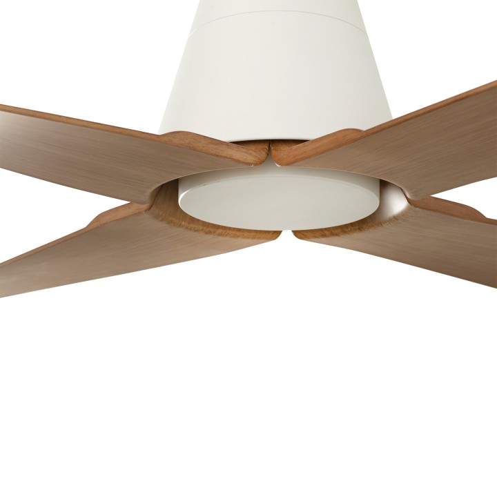Faro TYPHOON M LED Ventilador blanco/madera SMART