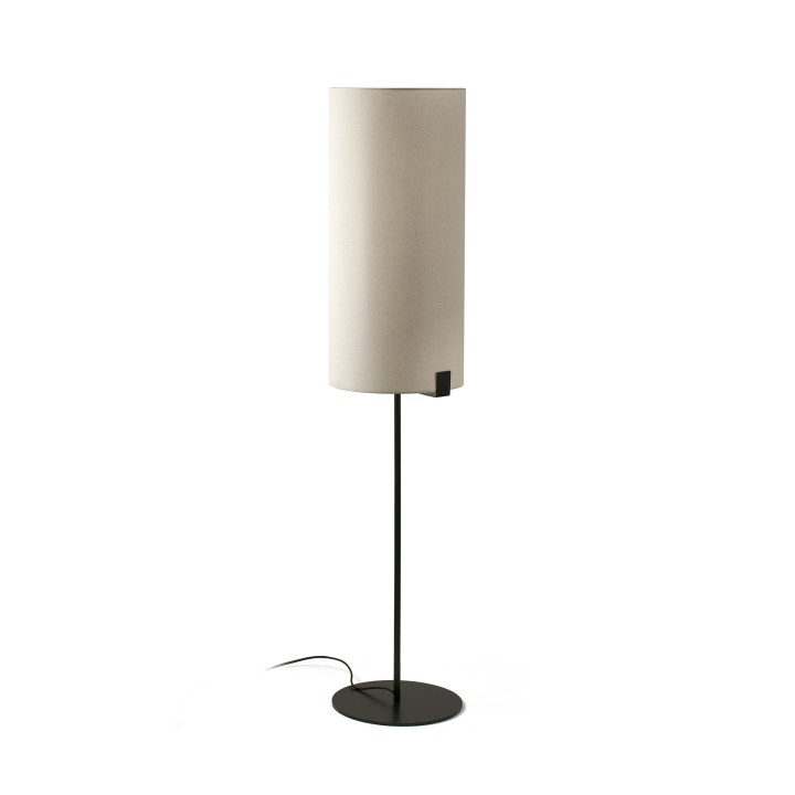 Faro NILA Pie de salón negro y blanco roto