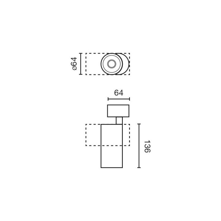 Faro FOST SURFACE proyector blanco Ø64 14W CRI97 2700K  60°