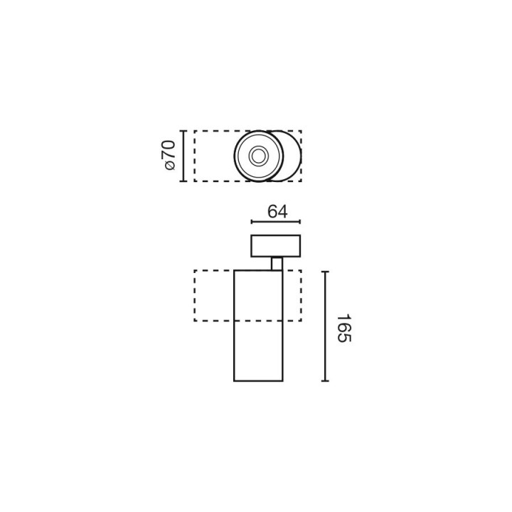 Faro FOST SURFACE proyector blanco Ø70 28W CRI97 3000K  60°