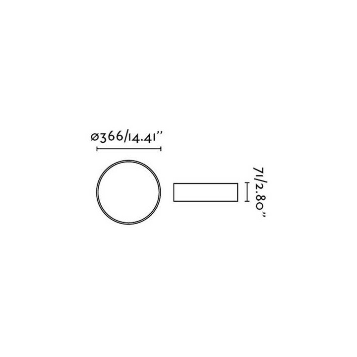 Plafones Faro VUK PLAFON Ø37 BLANCO LED 40W 2700K