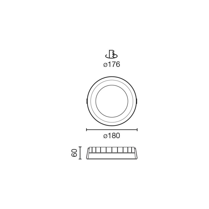 Faro CROC Empotrable blanco 19W 2700K-6500k DALI