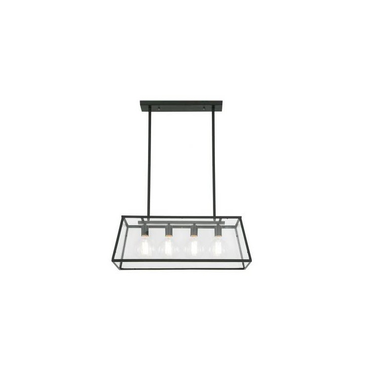 Lámparas Colgantes Faro ROSE COLGANTE TELESCOPICO NEGRO 4 X E27 60W
