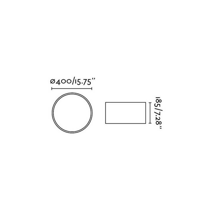 Plafones Faro SEVEN PLAFON Ø40 BLANCO 2XE27