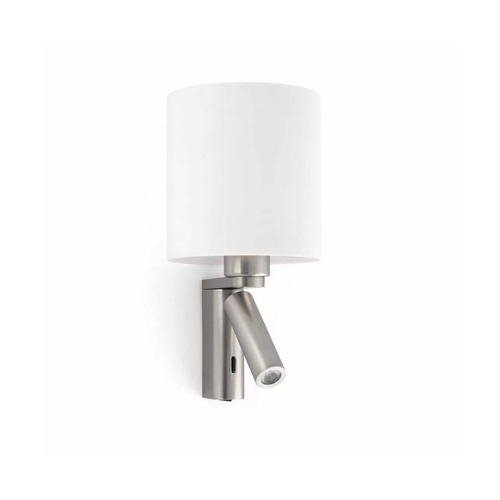 Apliques Faro ROB APLIQUE NIQUEL MATE E27 60W LED 3W 3000K