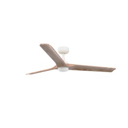 Faro HEYWOOD L LED Ventilador blanco/madera clara DC SMART Faro 33810WP-1TW
