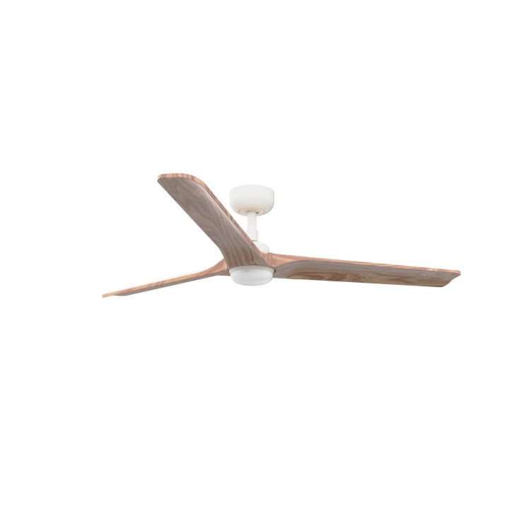 Faro HEYWOOD L LED Ventilador blanco/madera clara DC SMART Faro 33810WP-1TW