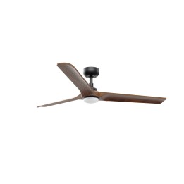 Faro HEYWOOD L LED Ventilador negro/madera oscura DC SMART Faro 33809WP-1TW